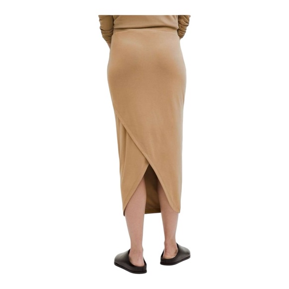 Lululemon Drapey Softstreme Column Midi Skirt, Filbert Tan, Size M NWT - Picture 2 of 5